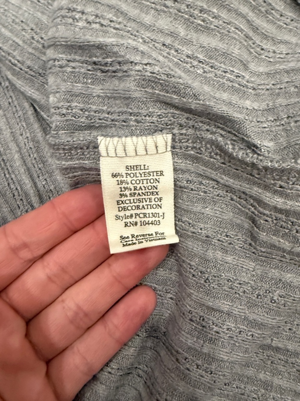 Perch Light Gray Ribbed Open-Front Cardigan - Picture 3 of 3